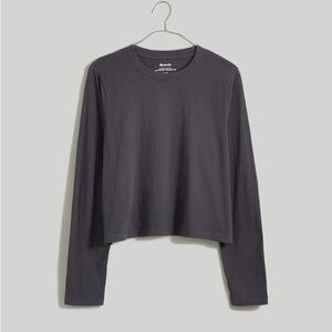 Madewell Softfade Cotton Boxy Crop Long-Sleeve Tee